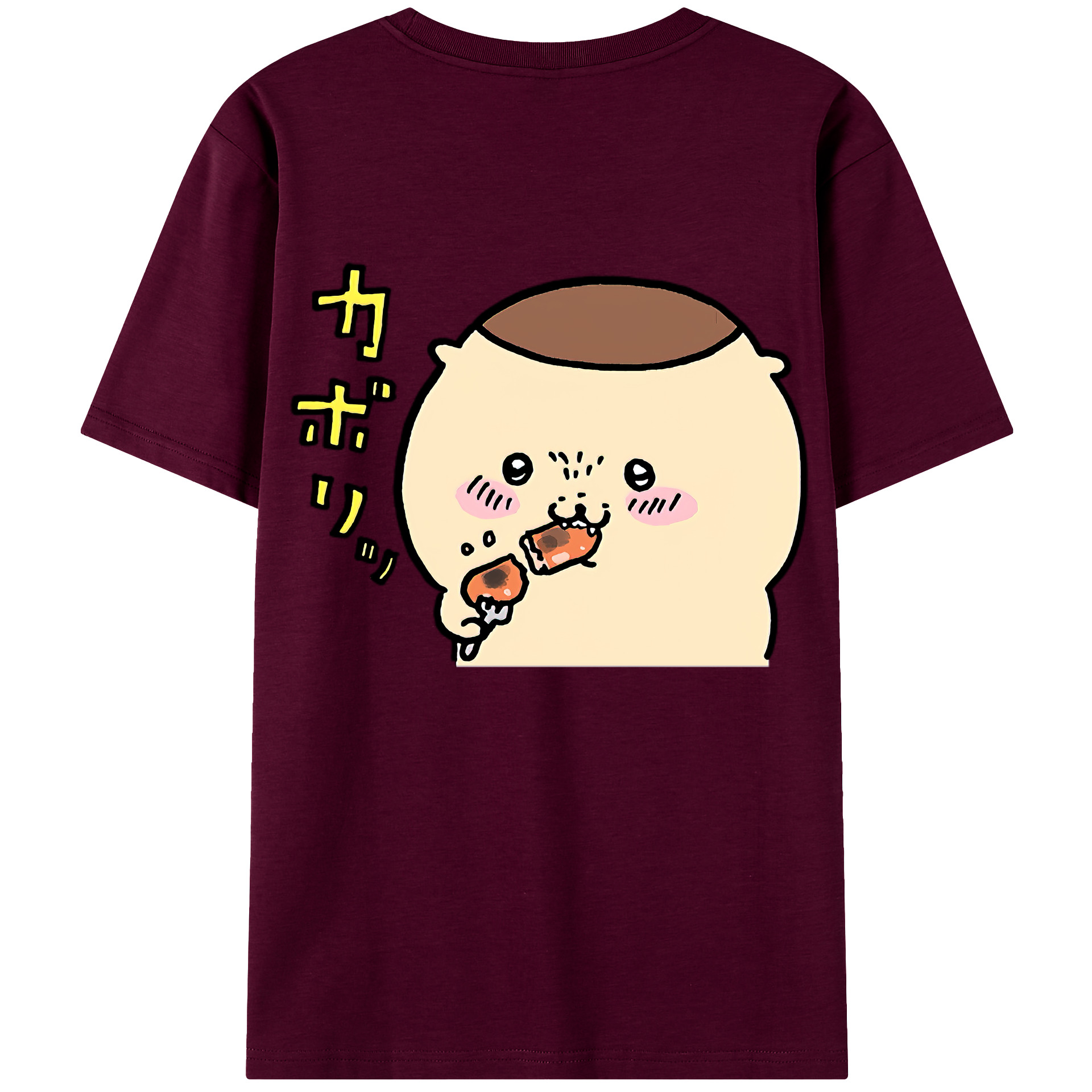 （画像用） ちいかわ くりまんじゅう Chii-kawa kuri manjū レディース半袖Tシャツ(バックプリント)